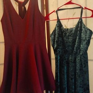 Jewel Tone cocktail sleeveless short dresses